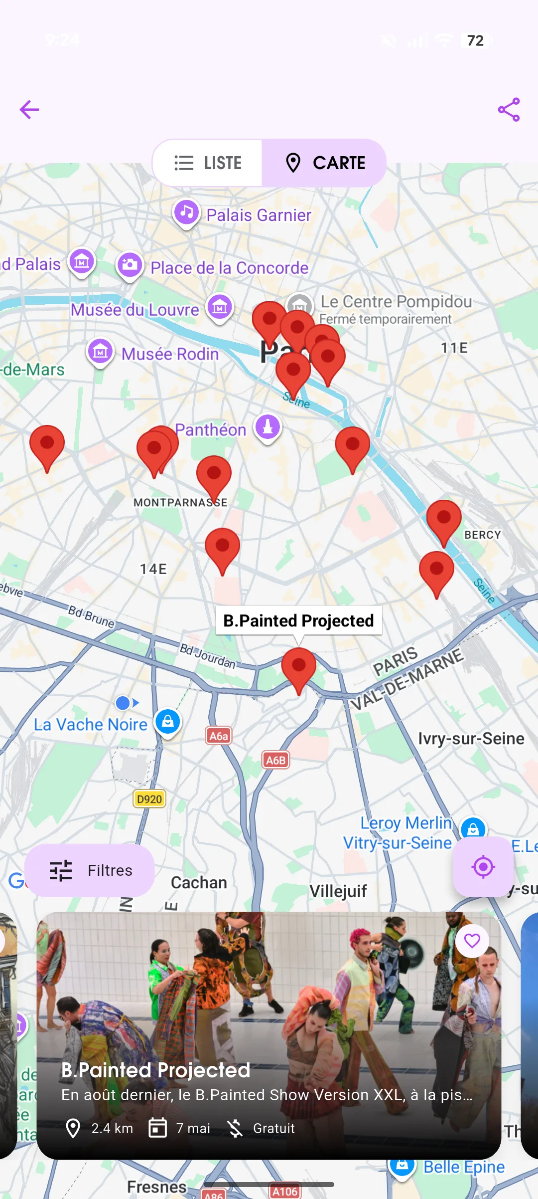 Parissi map view